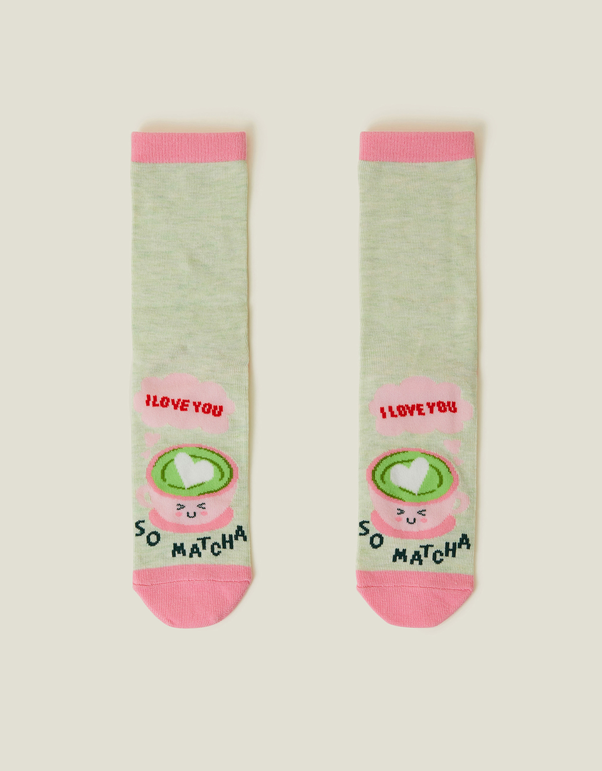 Green Love You So Matcha Socks - Accessorize