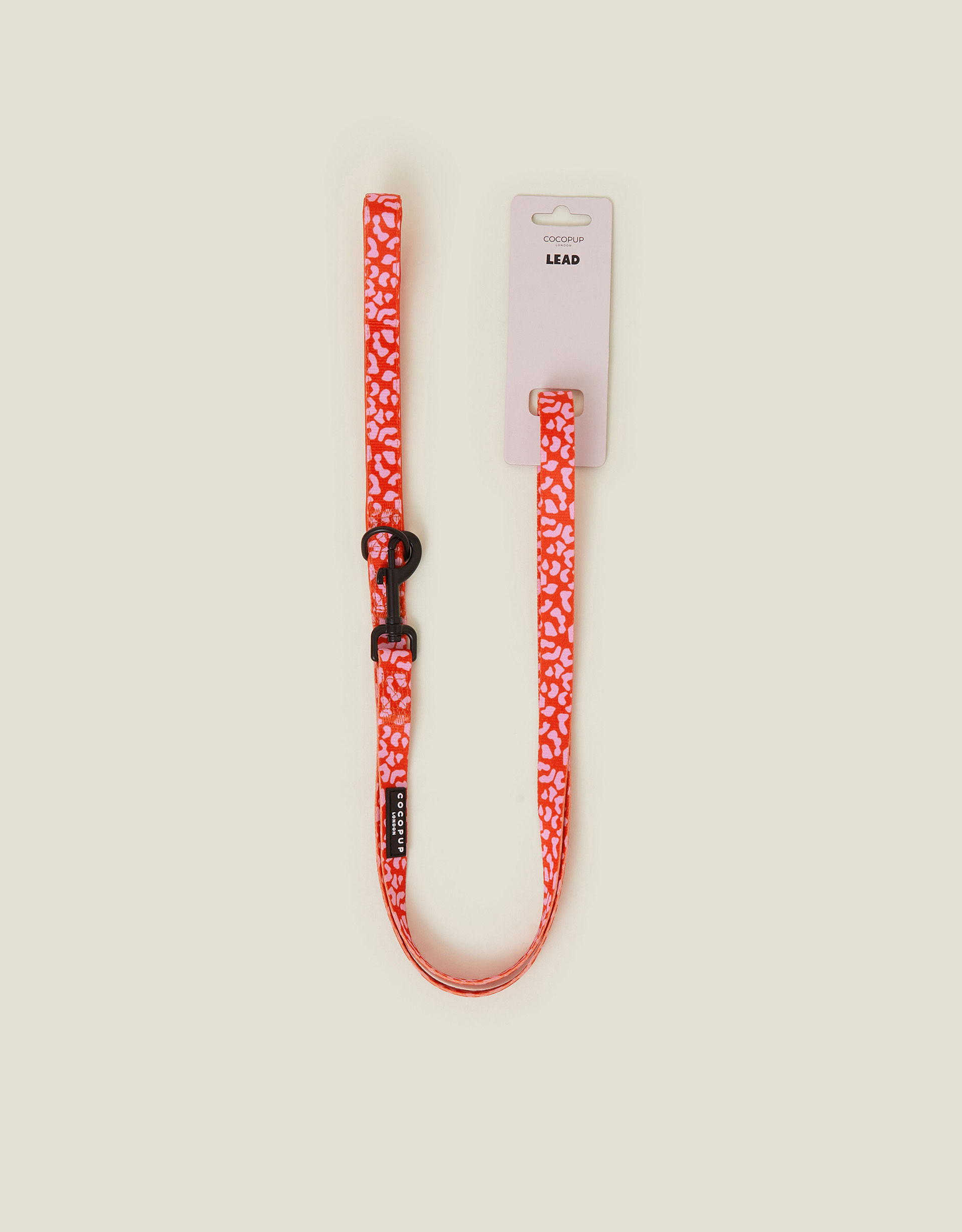 Red/pink Cocopup London Leopard Print Dog Lead Pink, Size: 150cm - Accessorize