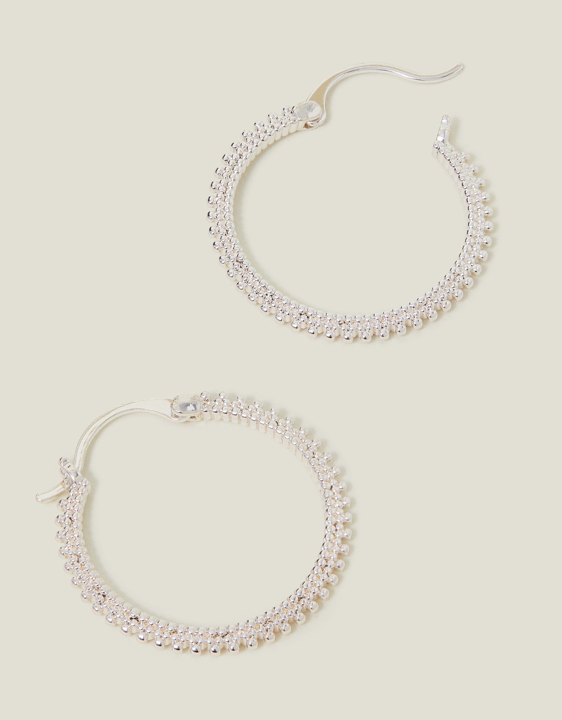 Multicolour Sterling Silver-plated Bobble Hoop Earrings - Accessorize