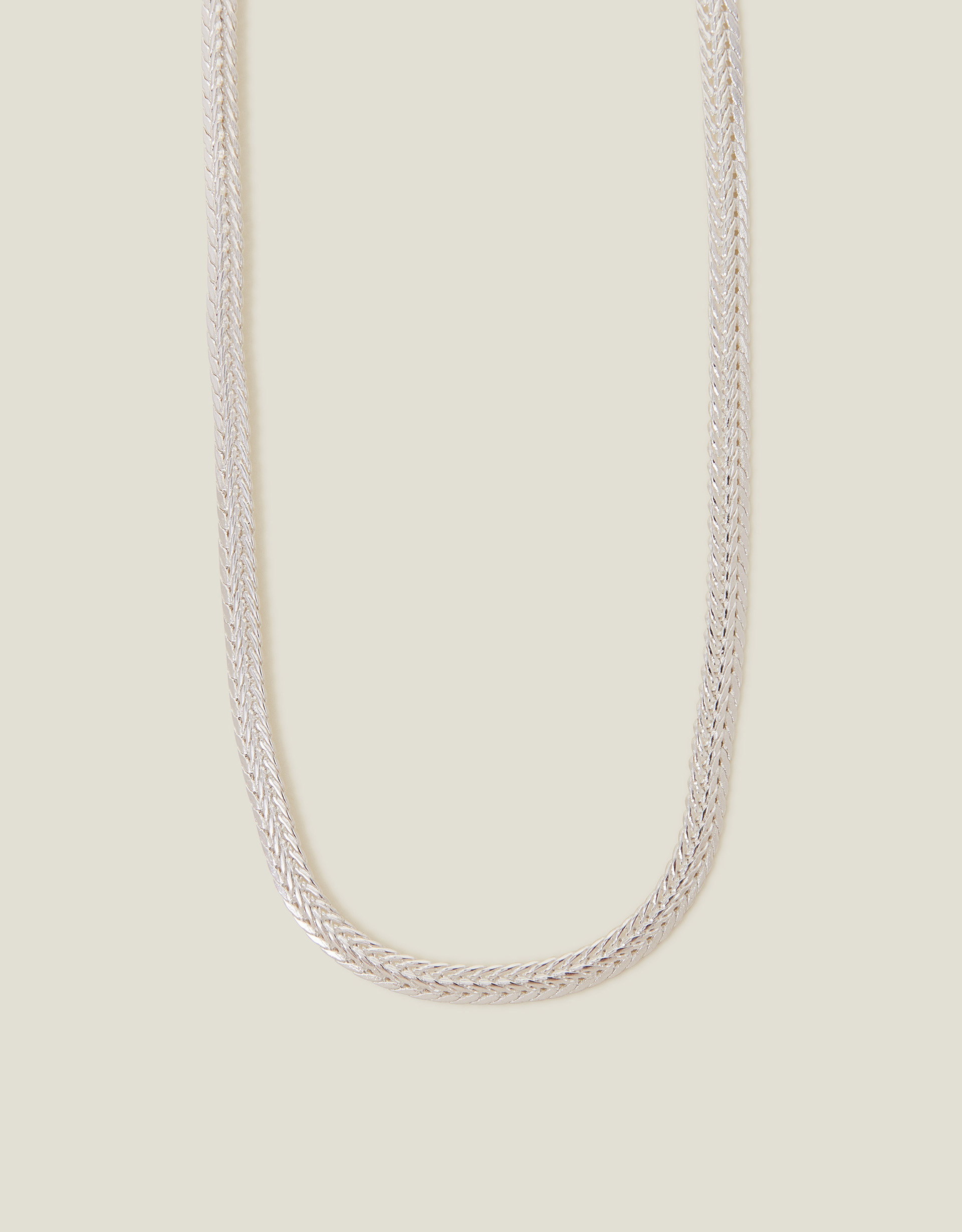 Multicolour Sterling Silver-plated Chunky Weave Chain Necklace - Accessorize