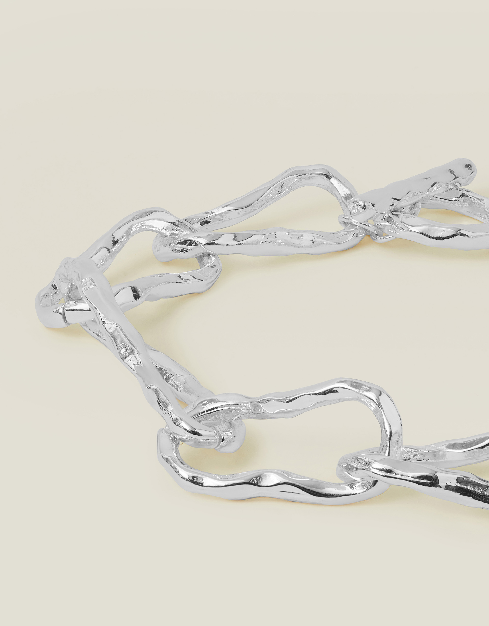 Red Sterling Silver-plated Chunky Chain Bracelet - Accessorize
