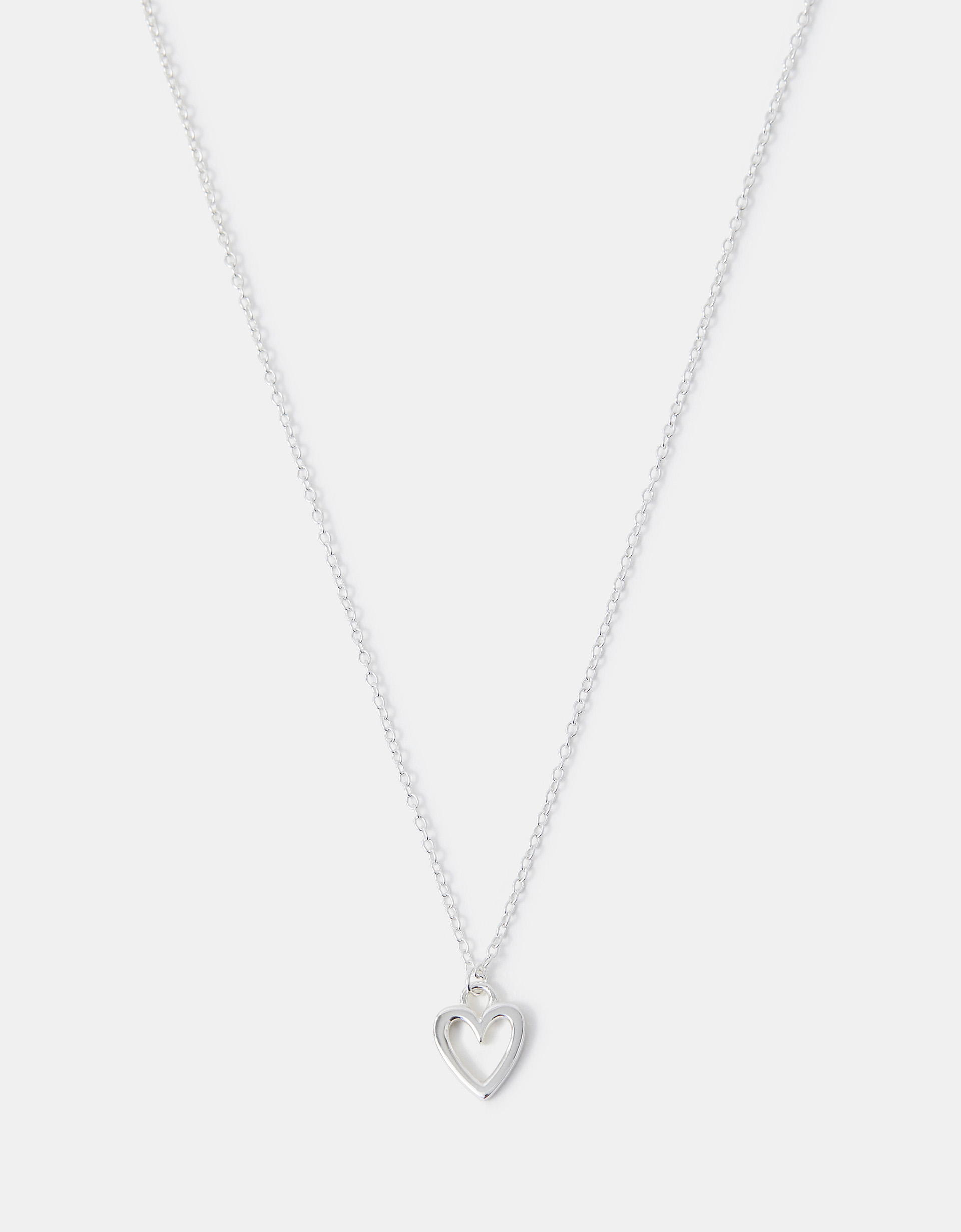 Sterling Silver Heart Pendant Necklace - Accessorize