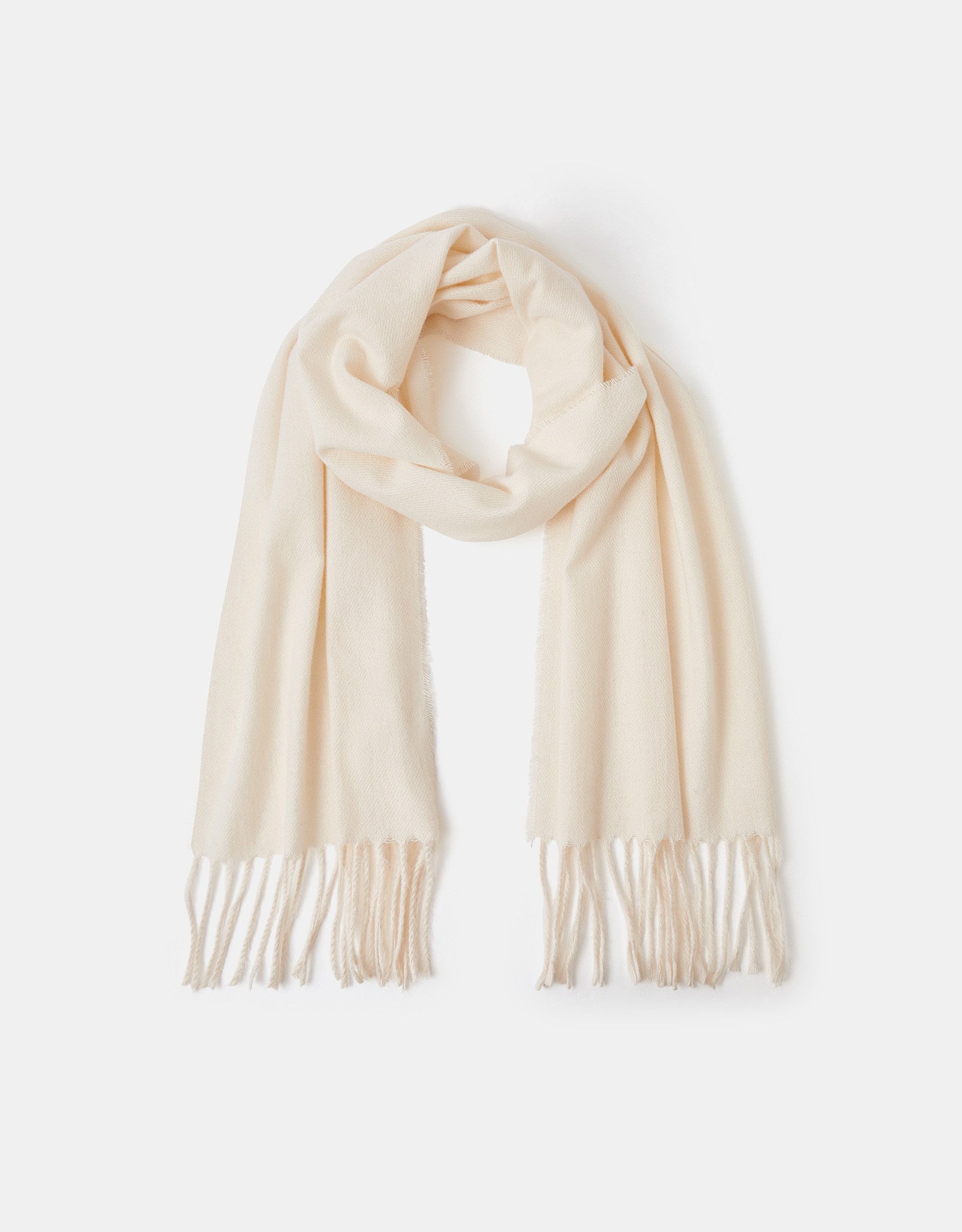 Cream Super-soft Natural Scarf, Size: 35x180cm, Women's - Accessorize