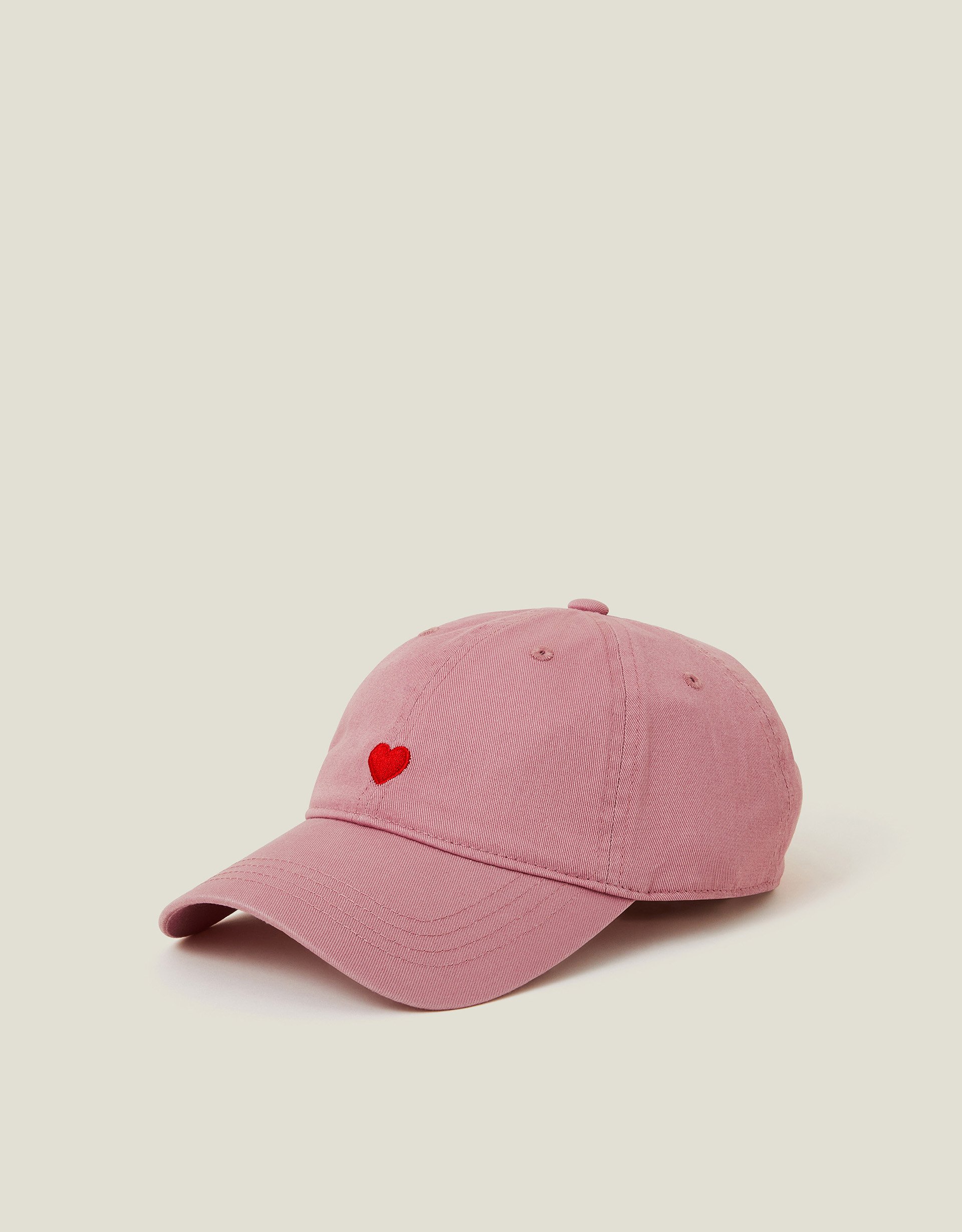 Heart Embroidered Cap Pink - Accessorize