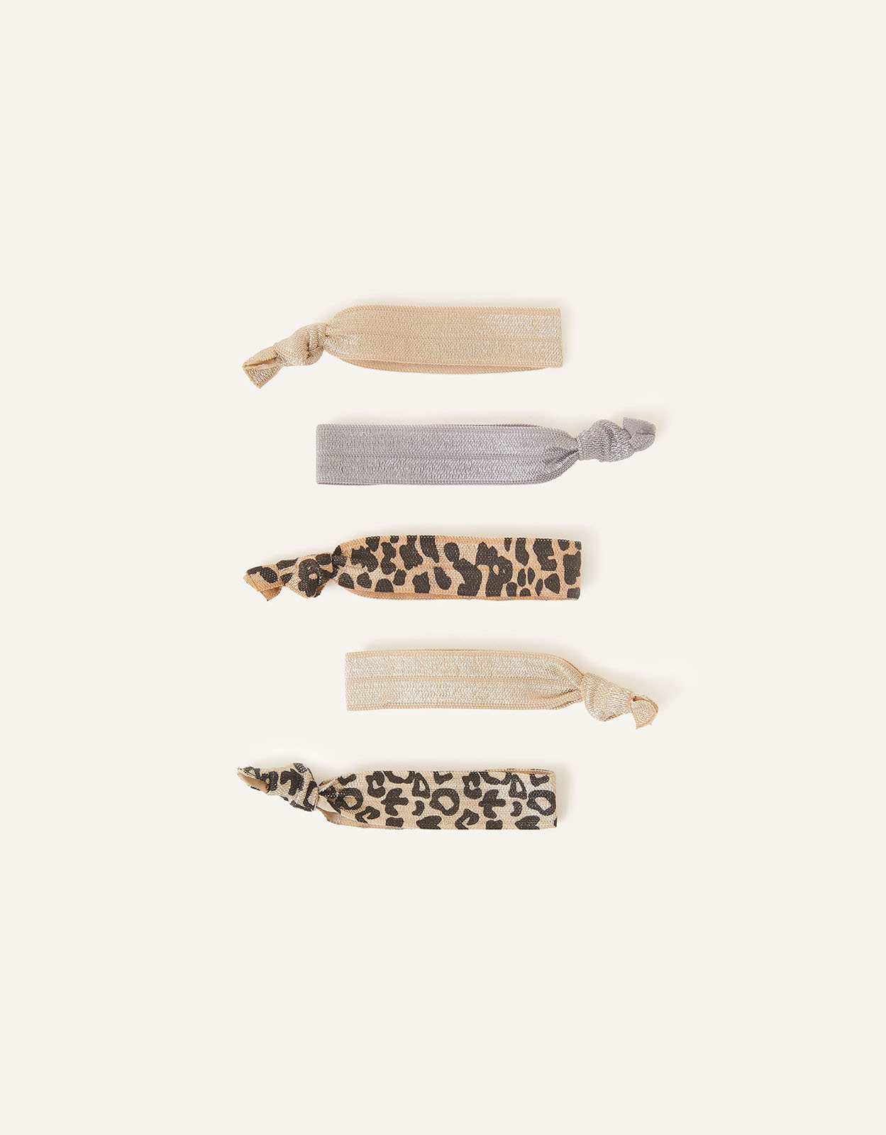 Accessorize Women's Brown and Black Leopard Print Hair Tie Set, Size: 10cm