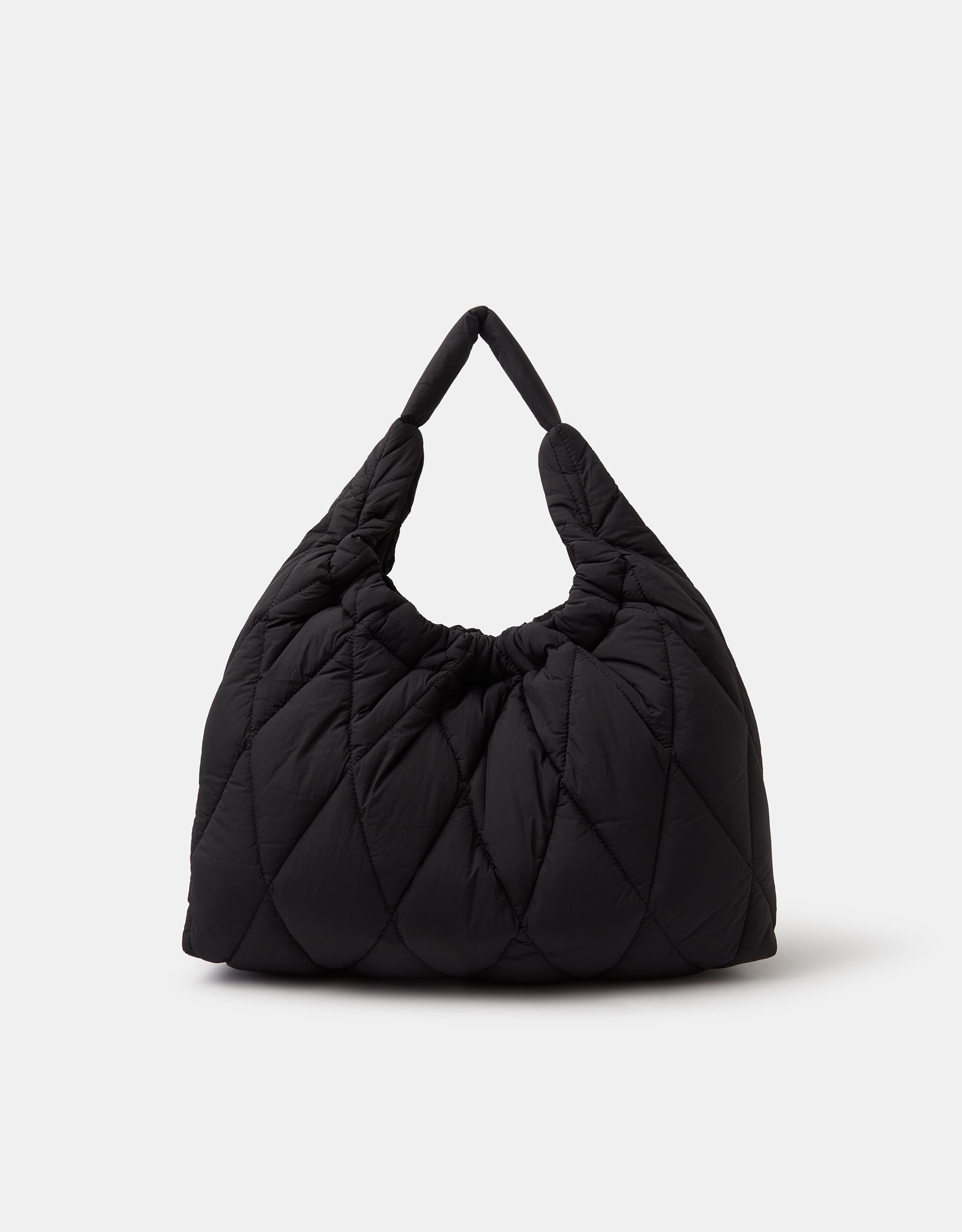 Accessorize Quilted Shopper Bag, Black