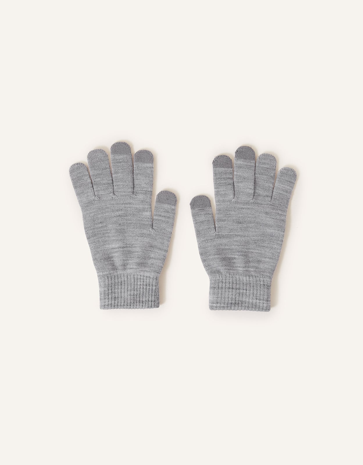 Accessorize Super-Stretchy Touchscreen Gloves, Grey